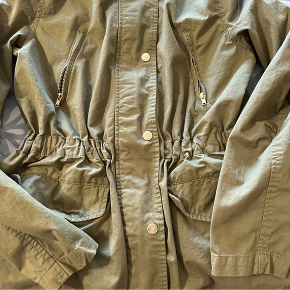Love Tree women's medium utility military green jacket with hood - Picture 4 of 4